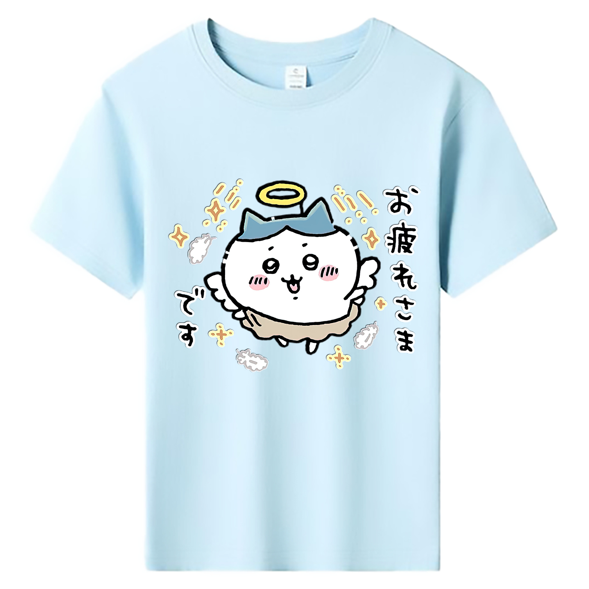 （画像用） ちいかわ ハチワレ Chii-kawa hachiware 綿100％キッズTシャツ（フロントプリント）